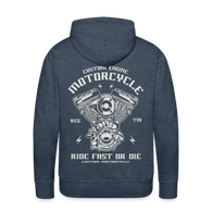 Charger l'image dans la galerie, Ride Fast or Die Motorcycle Men’s Premium Hoodie - heather denim