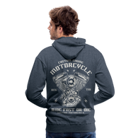 Charger l'image dans la galerie, Ride Fast or Die Motorcycle Men’s Premium Hoodie - heather denim