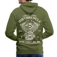 Charger l'image dans la galerie, Ride Fast or Die Motorcycle Men’s Premium Hoodie - olive green