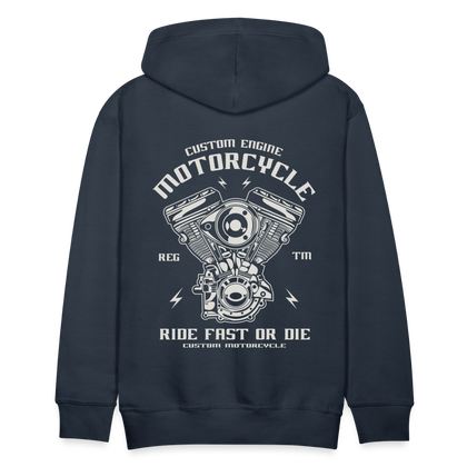 Ride Fast or Die Motorcycle Men’s Premium Hoodie - navy