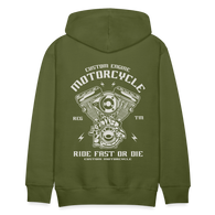 Charger l'image dans la galerie, Ride Fast or Die Motorcycle Men’s Premium Hoodie - olive green