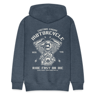 Charger l'image dans la galerie, Ride Fast or Die Motorcycle Men’s Premium Hoodie - heather denim