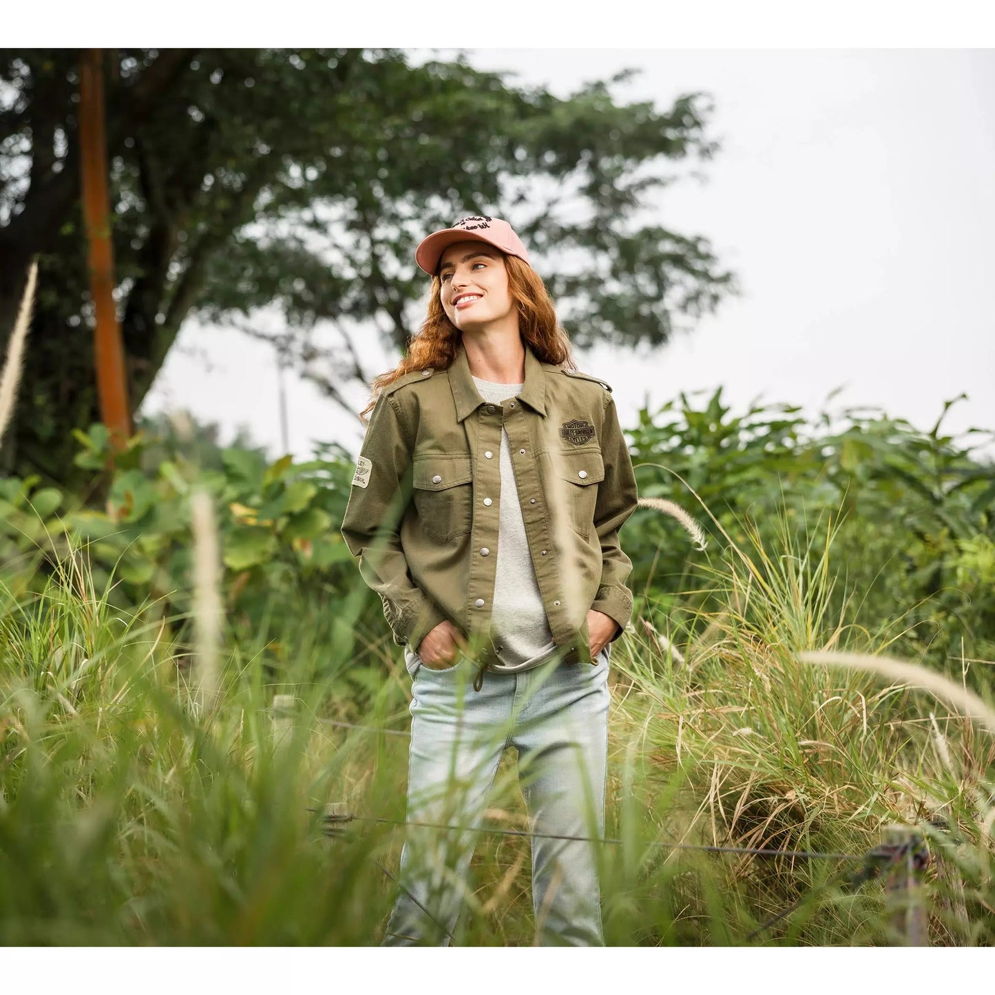 Harley-Davidson® Women's Division Twill Anorak Jacket-Rider Apparel-Ridersapparel.shop