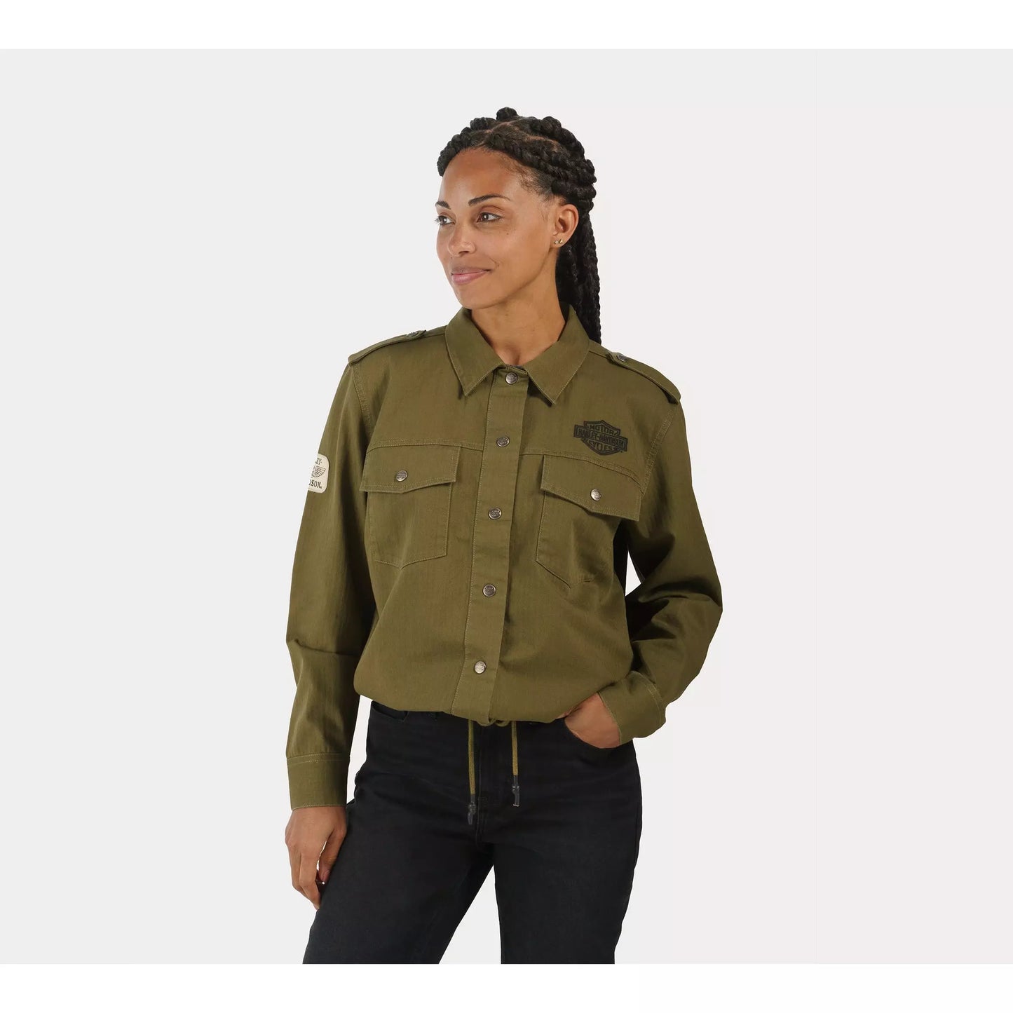 Harley-Davidson® Women's Division Twill Anorak Jacket-Rider Apparel-Ridersapparel.shop