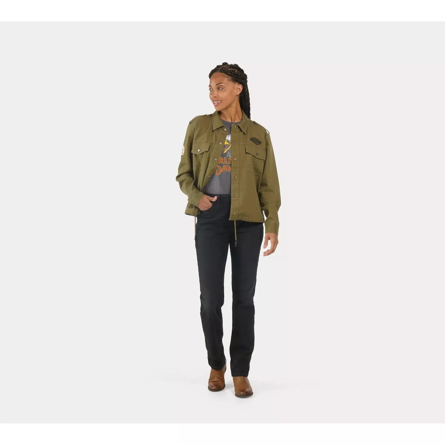 Harley-Davidson® Women's Division Twill Anorak Jacket-Rider Apparel-Ridersapparel.shop