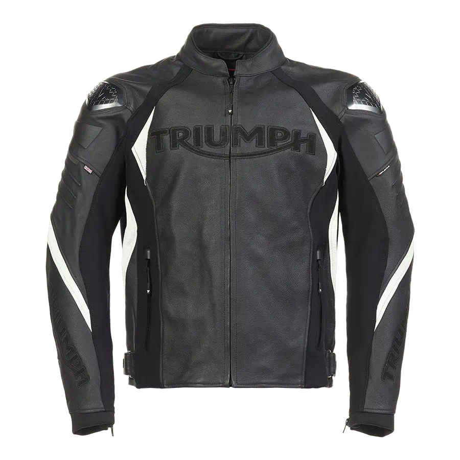 GIACCA IN PELLE TRIUMPH TRIPLE NERA