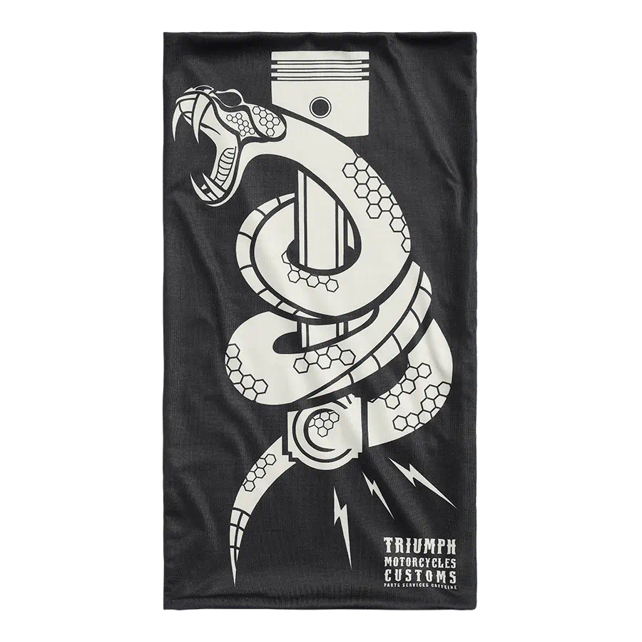 Triumph Venom Reversible Neck Tube in Black and Bone