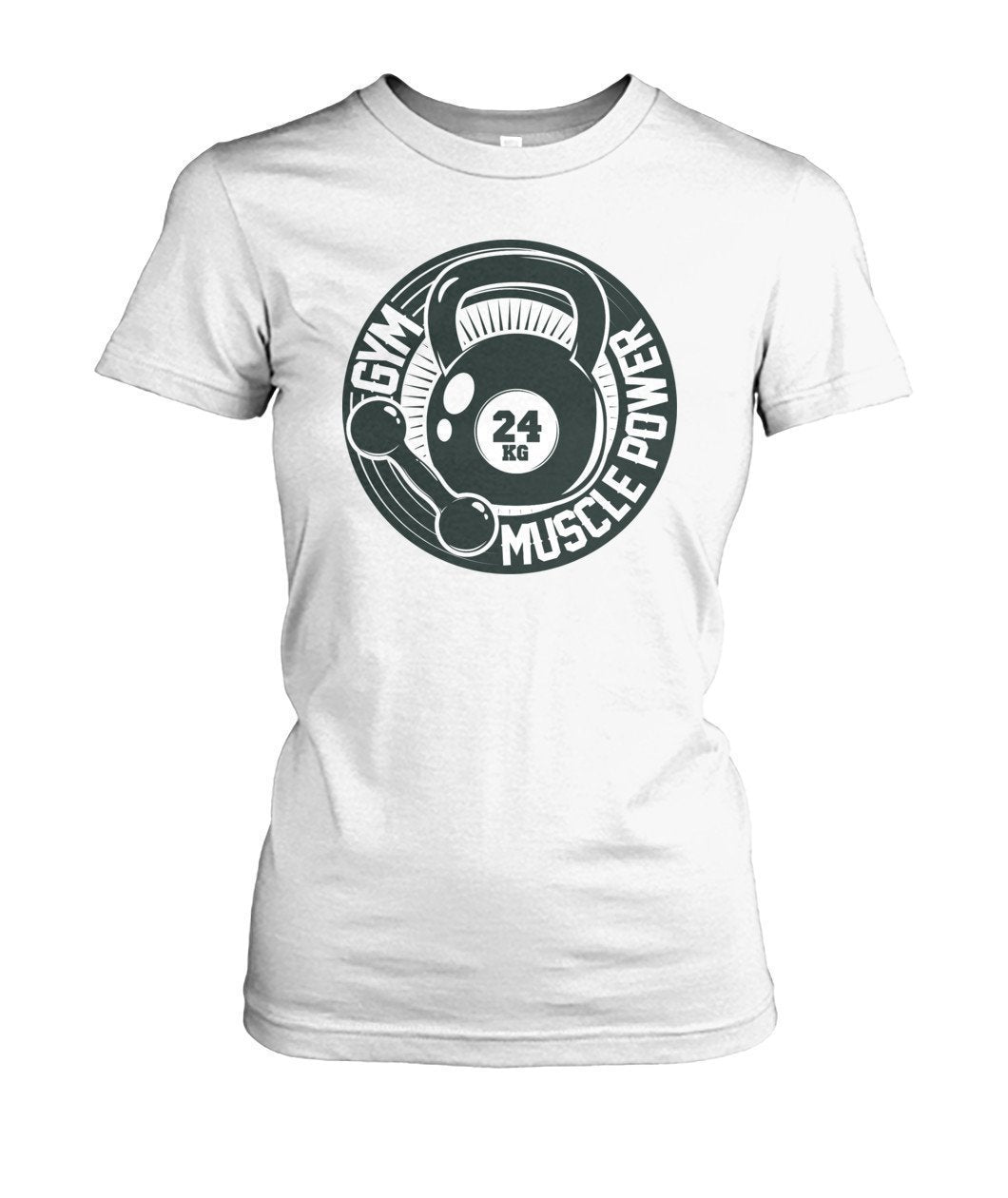 Muscle Power Gym Women's Crew Tee-Ladies Tees-Elessi UK