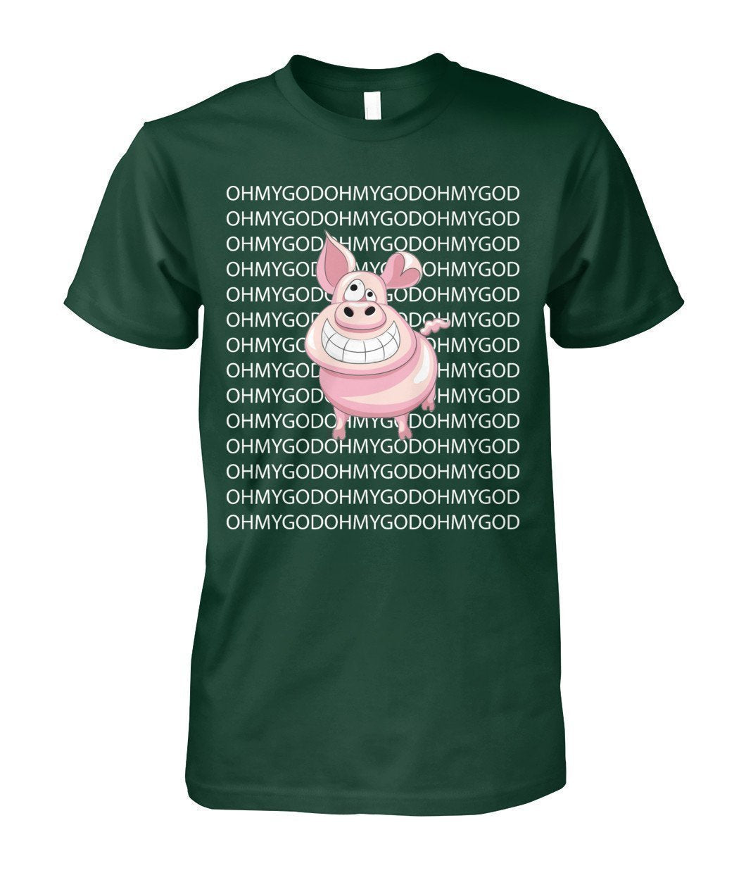 Oh My God Pig - Schwein Unisex Cotton Tee-Short Sleeves-Elessi UK