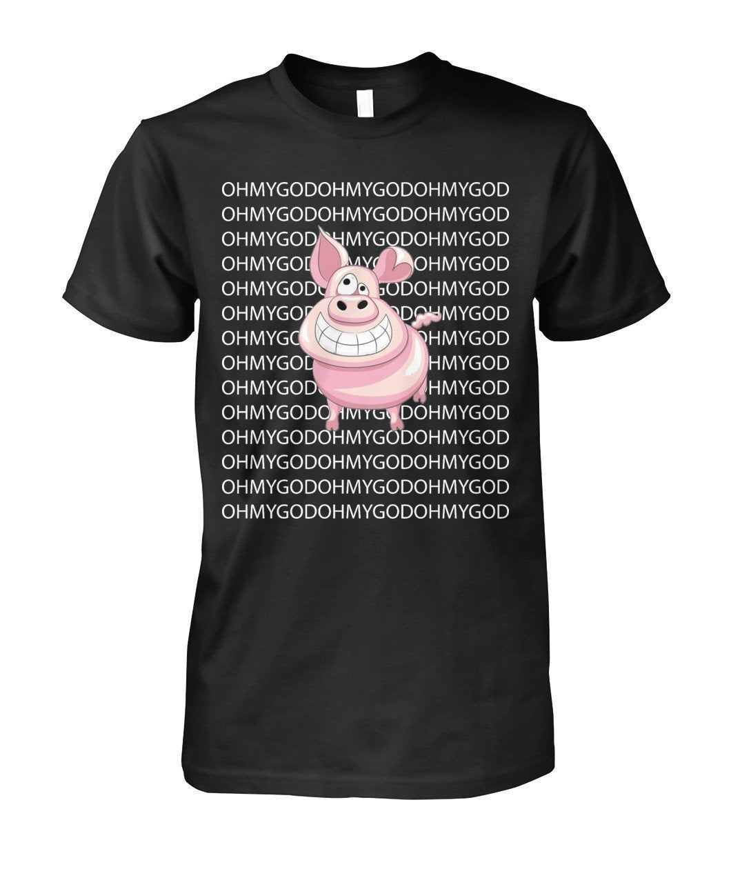 Oh My God Pig - Schwein Unisex Cotton Tee-Short Sleeves-Elessi UK