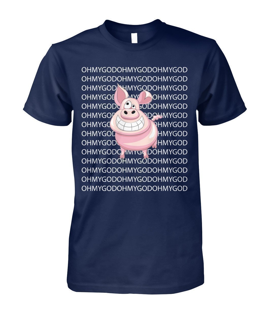 Oh My God Pig - Schwein Unisex Cotton Tee-Short Sleeves-Elessi UK