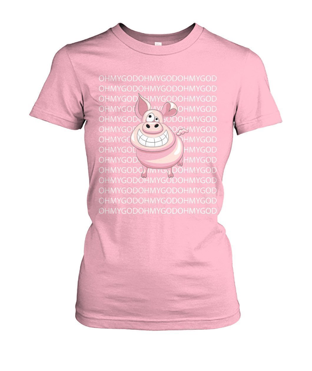 Oh My God Pig - Schwein Women's Crew Tee-Ladies Tees-Elessi UK