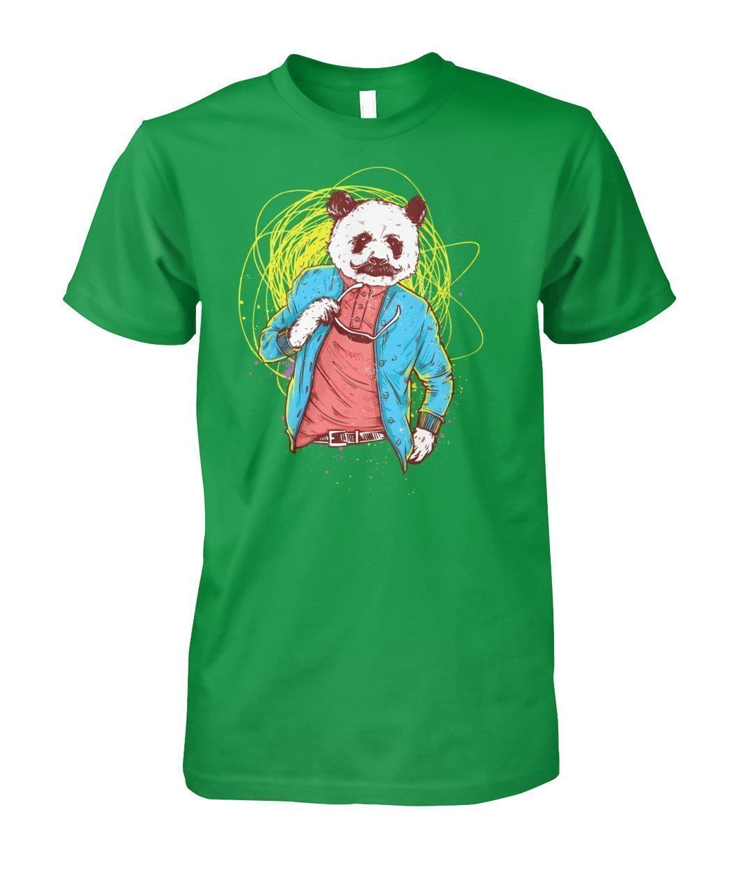Panda Unisex Cotton Tee-Short Sleeves-Elessi UK