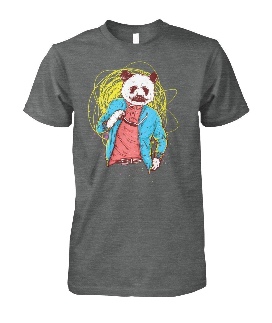Panda Unisex Cotton Tee-Short Sleeves-Elessi UK