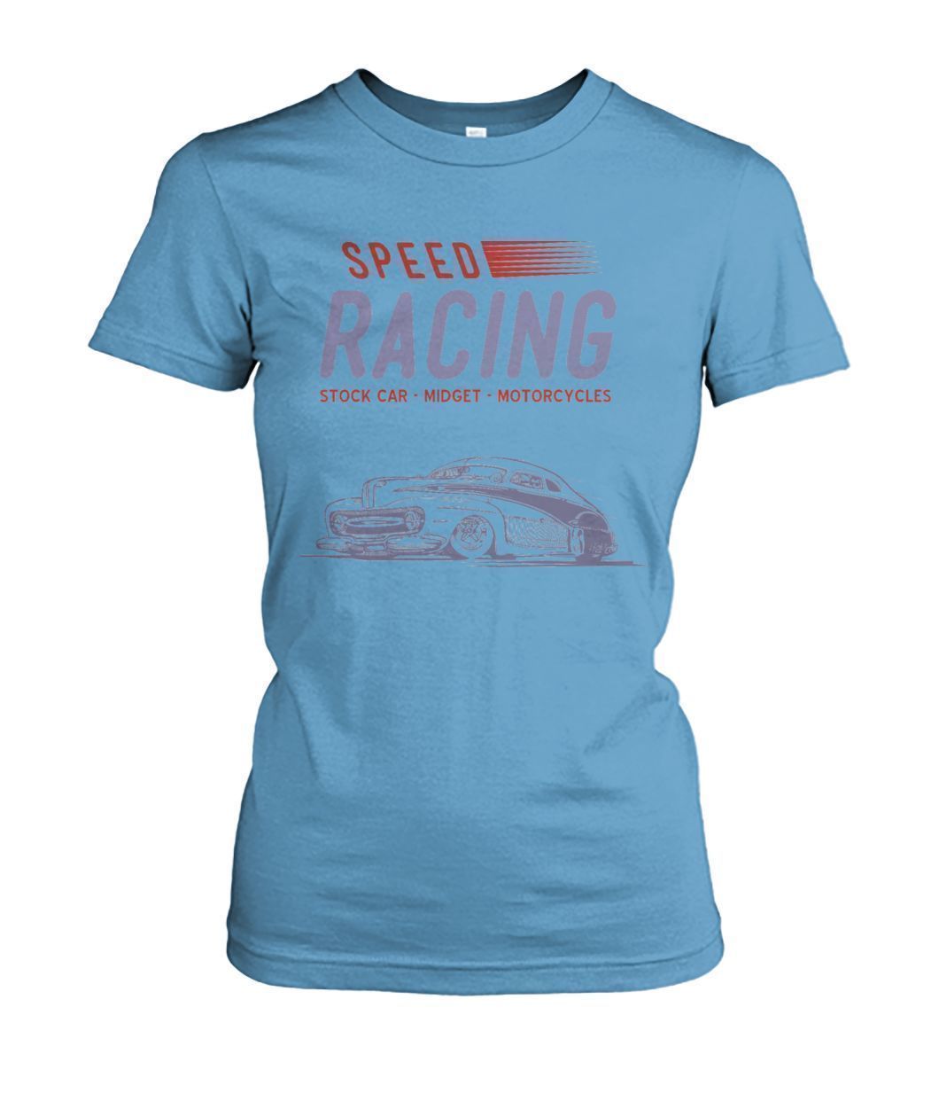 Pull Speed Racing Auto Automobile Women's Crew Tee-Ladies Tees-Elessi UK