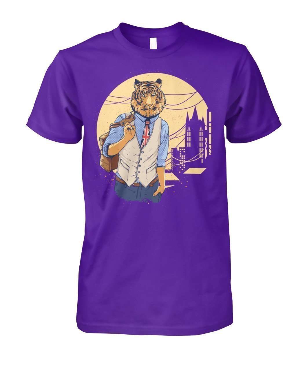 Tiger Unisex Cotton Tee-Short Sleeves-Elessi UK