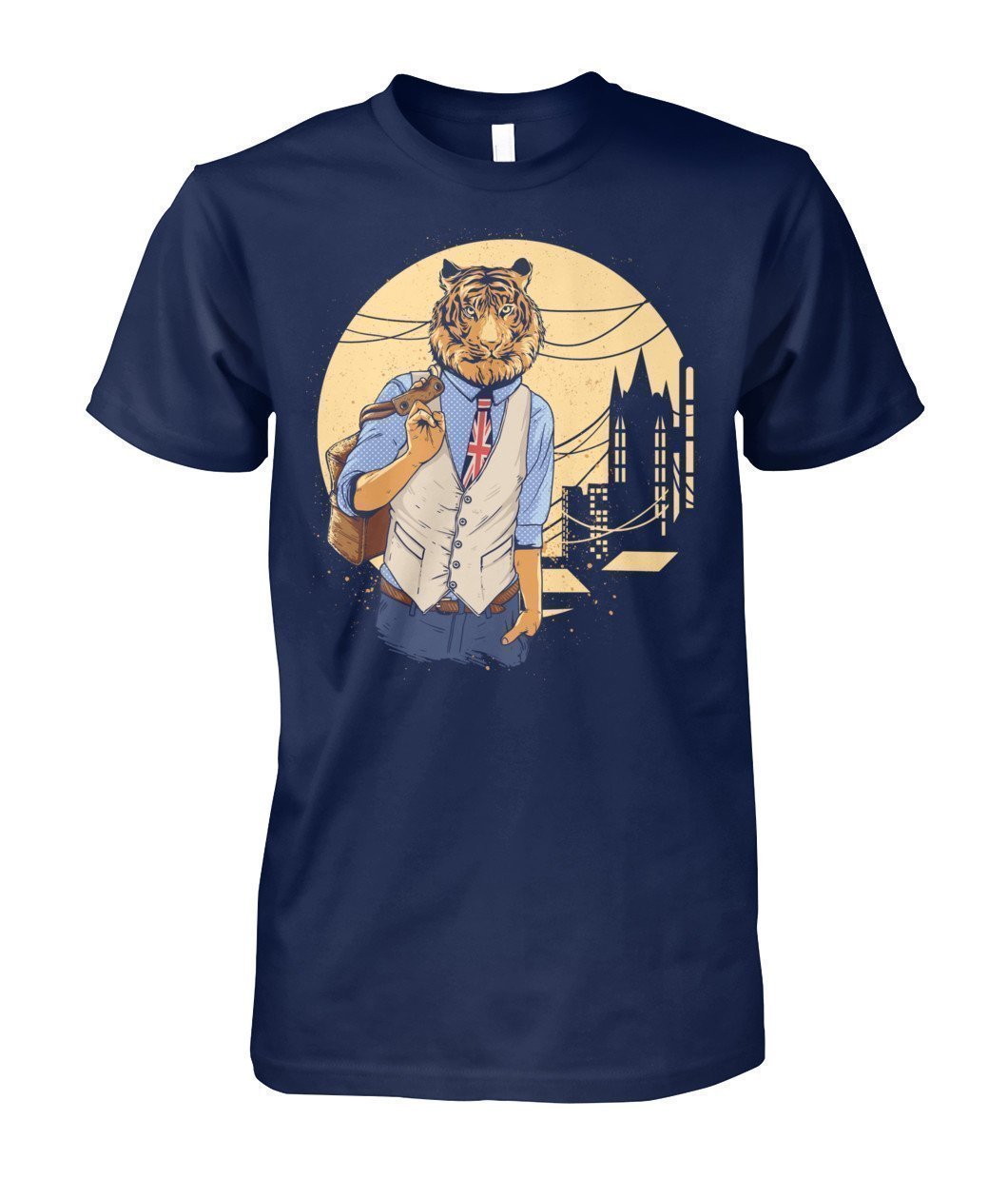 Tiger Unisex Cotton Tee-Short Sleeves-Elessi UK